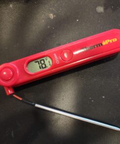 ThermoPro TP03 Digital Meat Thermometer for Cooking Kitchen Food Candy Instant Read LCD Thermometer with Backlight and Magnet for Oil Deep Fry BBQ Grill Smoker Thermometer Bright Red 34 71cUrbvWhgL