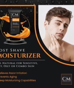 CHAMUEL MEN Anti Aging Daily Aftershave for Men - All Natural Mens Face Cream and Moisturizer with Argan, Shea & Aloe Facial Fuel for Sensitive, Dry, Oily or Combo Skin, 2.6 oz 9 71cXiuxI0dL 1
