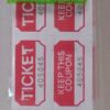 Red Raffle Tickets 250 Count Prefolded - Made in USA! 2