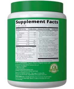 Peak Performance Organic Greens Superfood Powder. Best Tasting Super Greens Powder with 25+ Organic Ingredients for Max Energy and Athletic Performance. Vegan Keto Green Juice Daily Drink Original Greens 27 71cYR3wu4HL