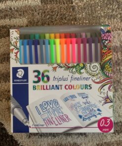 STAEDTLER Color Pen Set, Set of 36 Assorted Colors (Triplus Fineliner Pens) Basic Set pack of 36 48 71cZ0WbTzKL
