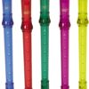 Canto One-Piece Translucent Soprano Recorder with Baroque Fingering Transparent Purple