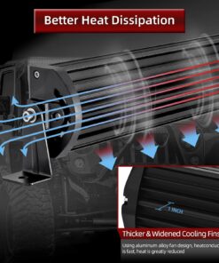 YITAMOTOR LED Light Bar 14inch 72W Led Work Light Spot Flood Combo Led Pod Light Offroad Light Led Fog Light Truck Light Driving Light Boat Light Compatible with Truck Pickup SUV ATV UTV , Black 1 14 71cZqVHqndL