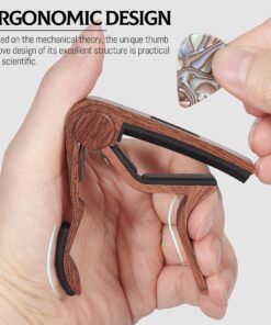 Capo Guitar Capo with Pick Holder for Acoustic and Electric Guitar, Ukelele, Bass, Banjo with Guitar Picks (rose wood) rose wood 27 71caRzz ApL