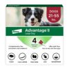 Advantage II Large Dog Vet-Recommended Flea Treatment & Prevention | Dogs 21-55 lbs. | 4-Month Supply 4-Pack 46 71cacwZn0PL