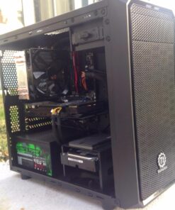 Thermaltake Versa H15 SPCC Micro ATX Mini Tower Computer Chassis CA-1D4-00S1NN-00, Black Computer Case 79 71cb1igUSAL 1