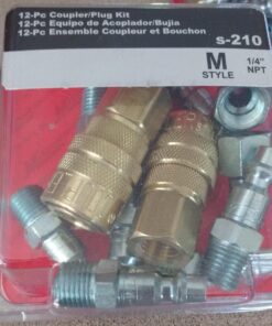 Milton (S-210) 1/4" NPT M-Style Coupler and Plug Kit, (12-Piece) 29 71cb6gsdboL