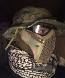 OneTigris 6" Foldable Half Face Mesh Mask Military Style Comfortable Adjustable Tactical Lower Face Protective Mask Multicam 28 71cbIBIO QL