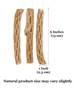SunGrow Cholla Wood for Shrimps, Dried Husk of Cholla Cactus, Aquarium or Home Decor for Hermit Crabs, Pleco, 3 Pieces per Pack (3 Pieces, 6 inches) 28 71cbSOSaABL