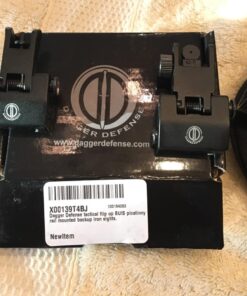 -Combat Vet Owned Company- Dagger Defense Tactical flip up BUIS Picatinny Rail Mounted Backup Iron Sights. Black 58 71cc14YDqL