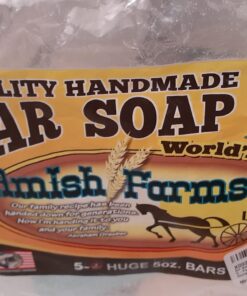 Amish Farms All Natural Soap Bar - Made in USA, Handmade, Vegan Moisturizing Natural Body Soap for Sensitive Skin, Wildflower Scent 5 Oz Each (5 Bars) 34 71cc8JmwoCL