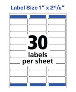 Avery 5160 Easy Peel Address Labels , White, 1 x 2-5/8 Inch, 3,000 Count (Pack of 1) 3000 labels 13 71ccaGYJL L