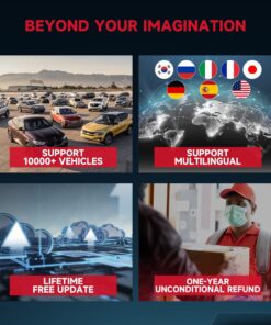 FOXWELL NT614 Elite Car Scanner, 2023 Engine Airbag Transmission ABS Scan Tool with 5 Services ABS Bleeding, SAS Calibration, EPB Throttle Oil Light Reset Tool, Live Data OBD2 Scanner Diagnostic Tool 23 71ccgyHJ2UL