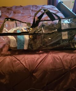 Houseables Baseball Cap Storage Bag, Hat Organizer Case, 23" x 6" x 8", Clear Plastic, Caps Holder, Moisture & Dust Proof, Black Handles, Box w/Zipper Closure, Stores & Racks 22 Hats, Dirt Protection 34 71cdi3k5zQL 1