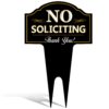 Signs Authority No Soliciting Outdoor Metal Yard Sign for Home, House and Business | Made with Heavy Duty DiBond Aluminum | Stop Solicitation, Deter Door Knockers and Bell Ringers (15"x9.5", Pack 1) No Soliciting Metal Non-Reflective 15 71ce6aE3yOL