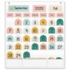 Eamay Boho Calendar Pocket Chart with 90 Cards for Kids Learning,Classroom and Home School Décor,White White 12 71cfH41XfQL