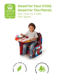 Delta Children Chair Desk With Storage Bin - Greenguard Gold Certified, Spider-Man, Arm Rest, Cushion Availability, Engineered Wood 23 71cfsLMZ6WL