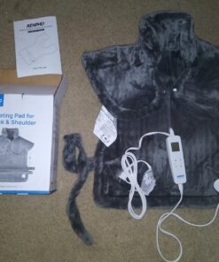 RENPHO Weighted Heating Pad for Back Pain Relief, FSA HSA Eligible, Electric Heat Pads for Neck and Shoulders, Fast-Heating, Auto Shut Off, Christmas Gifts for Women Men Mom Dad, ETL Certified, Gray A-gray-24"x33'' 47 71cg09aMHaL