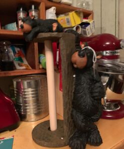Willie Black Bear Paper Towel Holder Rack for Free Standing on Counter or Table (Great Kitchen Decor) 14" 21 71cggaAWFL