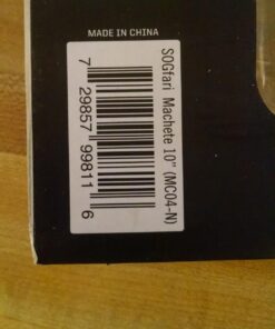 SOG SOGfari Tanto Machete- Survival Machete with 10 Inch Full Tang Blade,Camp Machete for Clearing Brush,Chopping Wood&Harvesting Crops,Spiked Tang Handle for Pounding&Scraping(MC04-N) ,Black 20 71chPMwTjWL