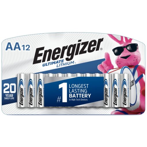 Energizer AA Batteries, Ultimate Double A Battery Lithium, 12 Count 12 Count (Pack of 1)