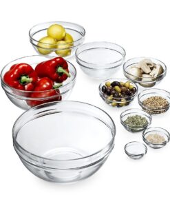 Duralex Made In France Lys Stackable Glass Bowl (Set of 4), 1 oz., 2.3 Inches, Clear 1.25 oz 24 71ci2aRA L