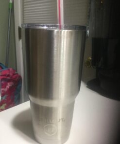 CHILLOUT LIFE 30 oz Stainless Steel Tumbler with Lid - Double Wall Vacuum Insulated Large Travel Coffee Mug with Splash Proof Lid and Straw for Hot & Cold Drinks 30oz (pack of 1) 32 71cj7fTpJL