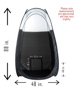 Alternative view of Naked Sun Black Spray Tan Tent - Pop Up Portable Professional Self Tanning Booth with Carry Bag Waterproof Floor and Extraction Fan Opening - Sunless Spray Tan Backdrop