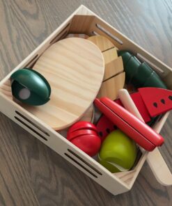 Melissa & Doug Cutting Food - Play Set With 25+ Hand-Painted Wooden Pieces, Knife, and Cutting Board - Pretend Play Kitchen Fruit Toys For Toddlers And Kids Ages 3+ Retail Version Play Food Set 32 71cjMyfdkOL