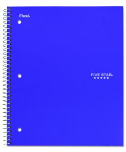Five Star 06210 Wirebound 3-Subject Notebook, College Rule, 11 x 8 1/2, 150 Sheets, Assorted Assorted Colors 21 71cjRfp0VlL