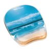 Fellowes Photo Gel Mouse Pad and Wrist Rest with Microban Protection, Sandy Beach (9179301), Blue, 9.25" x 7.88" 44 71ckDGj8rqL