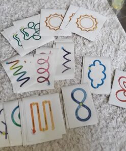 H1vojoxo 48PCS Breath Calm Anxiety Sensory Stickers Calm Strips for Anxiety Sensory Stickers Anti Stress Tactile Rough Textured Sticker for Desk and Phone Stress Anxiety Relief Adhesive for Kids Adult 35 71ckz8 dg2L