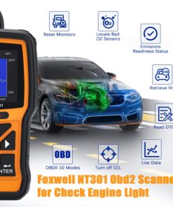 Alternative view of FOXWELL NT301 OBD2 Scanner Live Data & FOXWELL NT630 Plus OBD2 Scanner ABS Brake SRS Airbag Scanner Auto Bleed Scan Tool