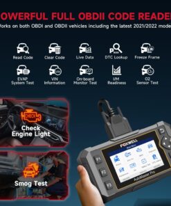 FOXWELL NT614 Elite Car Scanner, 2023 Engine Airbag Transmission ABS Scan Tool with 5 Services ABS Bleeding, SAS Calibration, EPB Throttle Oil Light Reset Tool, Live Data OBD2 Scanner Diagnostic Tool 21 71clvBP5raL