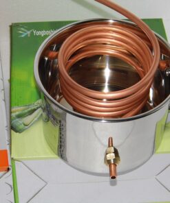 OLizee® 5 Gal Stainless Steel Water Alcohol Distiller Copper Tube 18L Still Spirits Boiler Home Brewing Kit with Thumper Keg 9 71cmiPXlJ8L