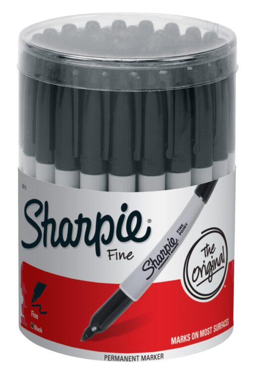 SHARPIE 35010 Fine Point Permanent Marker, Black, 36-count