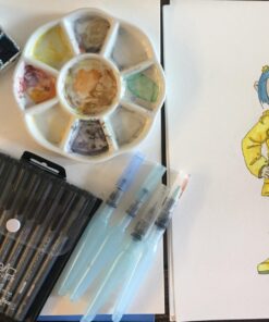 Pentel Arts Aquash Water Brush Assorted Tips, 4 Pack Carded (FRHBP4M), White, Small 4 Pack Assorted 35 71cnPlz3qkL 1