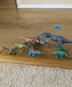 JOYIN Kids Dinosaur Toy, 18 Pcs 6" to 9" Realistic Dinosaur Figures with Movable Jaws Including T-Rex, Triceratops, Velociraptor, Etc, Kids Dinosaur Educational Toys, Christmas Birthday Gifts for Kid 48 71cnSE J OL