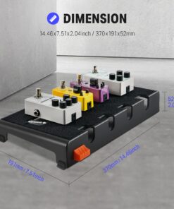 Alternative view of Donner Small Guitar Pedal Board, Mini Effects Pedalboard Power Supply Set DB-S100 with Convertible Bag Backpack, 60" Adhesive Backed Hook-and-Loop and Power Supply Mounting Device,14.46" x 7.51" 14.5" x 7.5" x 2"