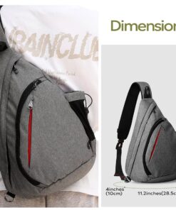 Alternative view of OutdoorMaster Sling Bag, Hiking Daypack, Crossbody Shoulder Chest Urban Outdoor Travel Backpack for Women & Men L01-gray