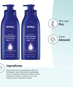NIVEA Essentially Enriched Body Lotion for Dry Skin, Pack of 2, 16.9 Fl Oz Pump Bottles 16.9 Fl Oz (Pack of 2) 35 71cnwp9Zt1L