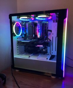 Skytech Gaming Archangel Gaming Computer PC Desktop – Ryzen 5 5600X 3.7GHz, RTX 3060 TI 8G, 1TB NVMe SSD, 16GB DDR4 3200MHz, RGB Fans, Windows 10 Home 64-bit, 802.11AC Wi-Fi, White 5600X | 3060 TI 37 71col5CKtL