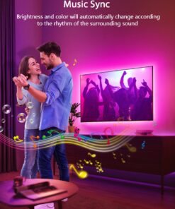 MATICOD LED 9.84ft RGB Strip Lights for TV Behind, USB for 32-43in TV, Bluetooth APP Remote Control Music Sync TV Backlight for Gaming Room Multicolor 9.84FT for 32"-43" TV 20 71cp8KPCn7L