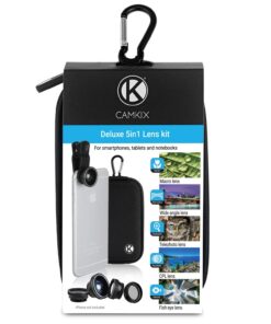 CAMKIX Bluetooth Camera Shutter Remote Control for Smartphones and 5 in 1 Universal Lens KIT - Create Amazing Photos and Selfies (5IN1 Universal Lens KIT and Bluetooth Shutter Remote) BT Remote 16 71cpB8YcWL