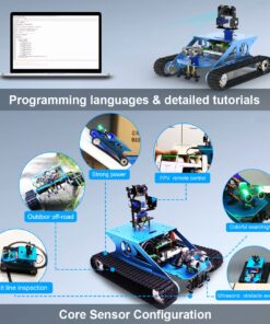 Yahboom Raspberry Pi Robot Tank Chassis AI 2DOF Camera Starter Kit Python Programmable Electronic Science Project DIY G1 Tank STEM Smart Car Robotic Kit for Kids Teens G1 Tank Without Pi 37 71cpeUmNGBL