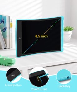KOKODI LCD Writing Tablet 10 Inch Colorful Toddler Doodle Board Drawing Tablet, Erasable Reusable Drawing Pad Educational and Learning Toy for 3-6 Years Old Boy and Girl(Yellow&8.5inch Light Blue) 10 71cqUpPuPFL