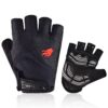 FIRELION Bike Gloves for Men/Women Cycling,Cycling Gloves for Outdoor MTB DH Road Racing,Full Finger Half Finger Padded Bicycle Protective Gloves,Non-Slip Shock-Absorbing Touchscreen Riding Gloves Large Black 17 71crUAEuLL