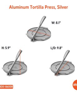 IMUSA USA Tortilla Press, 8 Inch, Silver 24 71crwuWVqYL