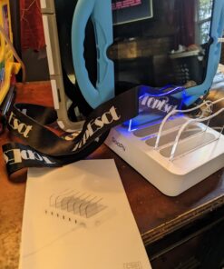 SooPii Premium 6-Port USB Charging Station Organizer for Multiple Devices, 6 Short Charging Cables and One Upgraded i-Watch Charger Holder Included, for Phones, Tablets, and Other Electronics, White 43 71cryDkeuZL