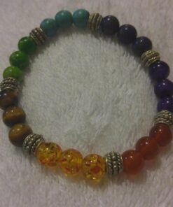 Jovivi 7 Chakras Bracelet Reiki Natural Gemstone Healing Balancing Round Beads Crystal Stone Bracelets for Women 26 71cs2R9dL